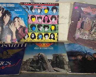7 Vinyl LPs – Rolling Stones & Aerosmith