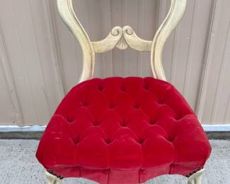 Vintage Victorian Style Tufted Accent Chair