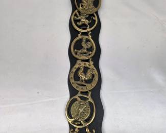 Vintage English Horse Brass Martingale Strap (Lot 1 of 3)