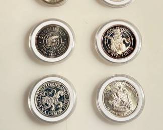 Lot of 10 - 1 oz .999 Fine Silver Assorted Silver Rounds - Incl. 3 Engelhard Prospectors