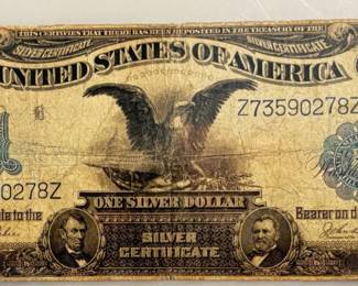 Series 1899 $1 "Black Eagle" Silver Certificate – Horse Blanket Note