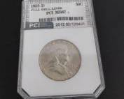 1958-D Franklin Half Dollar, Graded MS67 & with FBL (Full Bell Lines)