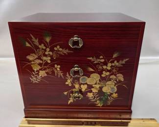 Vintage Japanese Haribako Jewelry & Sewing Chest