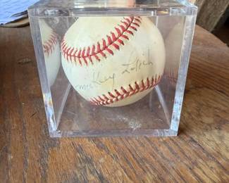 Mickey Lolich Signed Official American League Baseball in Display Cube – White Cloud