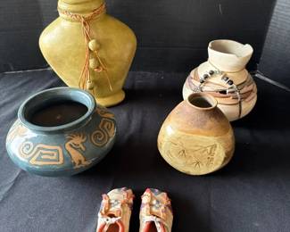 Four Signed Vases And More