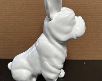 White Ceramic French Bulldog Coin Bank (2/4)