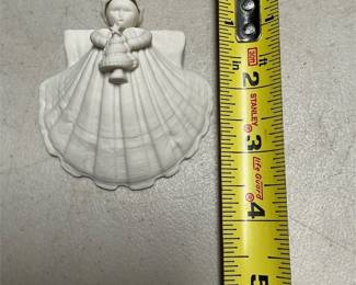 Margaret Furlong Christmas Tree Angel Bisque Porcelain Ornament, 1990, Box (5/5)