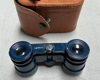 Blue Opera Glasses Marked "optinor" with Carrying Case (2/4)