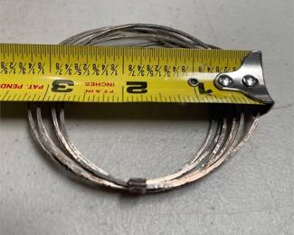 Sterling Silver Textured Multi-Bangle Bracelet (3/3)