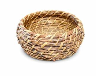 Ann Prego Coiled Pine Needle Basket, Monterey, CA 1996