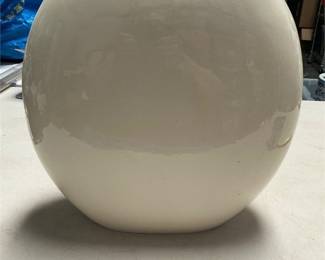 Glazed Ceramic Vase with Raised Cattails and Reeds (3/5)