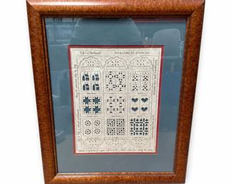 Life’s a Patchwork Framed Quilt-Sampler Artwork