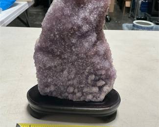 Amethyst Crystal Cluster on Fitted Black Stand (4/4)