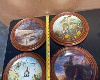 Fairmont Gnomes Four Seasons Framed Porcelain Collector Plates (2/4)