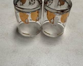 Georges Briard Signed Cat Lowball Glasses, Pair (2/5)