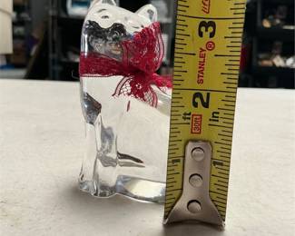 Bohemia Lead Crystal Seated Cat Figurine (5/5)