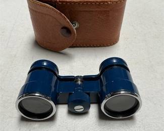 Blue Opera Glasses Marked "optinor" with Carrying Case (3/4)