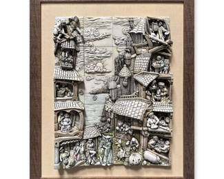 Harmony Kingdom Picturesque Wimberley Tales Set PXWSET Framed Relief Tiles
