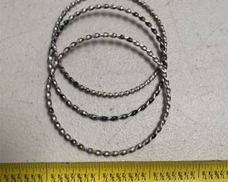 Sterling Silver Spiral Twist Bangle Bracelets (2/3)