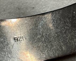 Engraved Sterling Silver Hinged Bangle Bracelet (3/4)