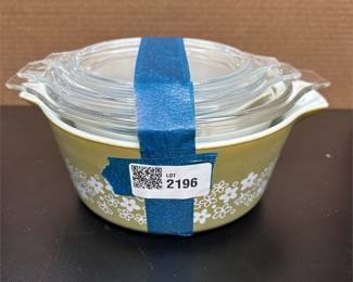 Pyrex Spring Blossom Green Crazy Daisy Covered Casseroles, Set of 3 (2/2)