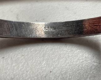 Sterling Silver Octagonal Hinged Bangle Bracelet, Marked 925 (3/5)