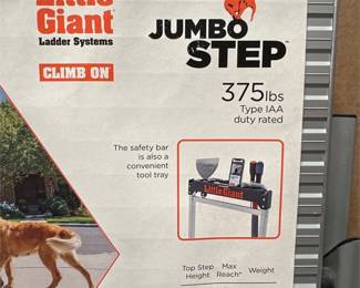 Little Giant Jumbo Step Aluminum Folding Step Ladder (2/2)