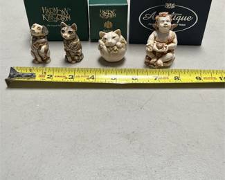 Harmony Kingdom Gentil Homme and Elvis Figures with Pet Parade Dog and Cat (5/6)