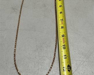 Sterling Silver 925 Italy Gold-Tone Rope Chain Necklace (2/4)