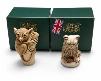 Harmony Kingdom Bush Baby TJNBU and Fluffy RW03CA by Peter Calvesbert, Boxes