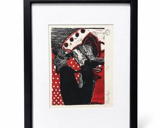 “Piano Man” Relief Print, Signed, Dated ’10 and Numbered 2/20