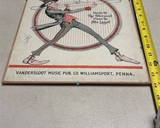 Sliding-Sid (A Vocal Spasm) 1919 Vandersloot Sheet Music Cover, Mounted (5/5)