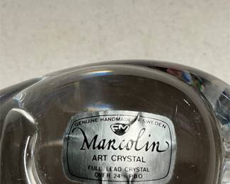 Marcolin Art Crystal Reclining Cat Figurine (4/6)