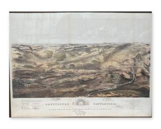 John B. Bachelder “Gettysburg Battle-Field” Framed Print