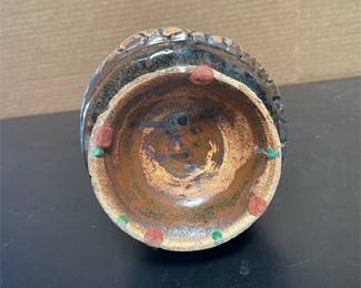 Ceramic Vase with Textured Fanlike Motifs (3/4)