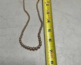 Graduated Pearl Necklace with Sterling Silver Openwork Clasp (4/5)