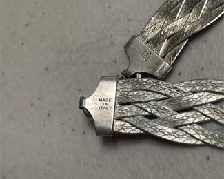 Milor Sterling Silver Braided Herringbone Necklace (3/4)