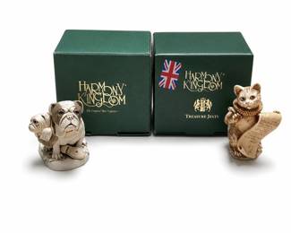 Harmony Kingdom Poet’s Party TJEV03PP and Dead Ringer TJHO3 Box Figurines, Boxed