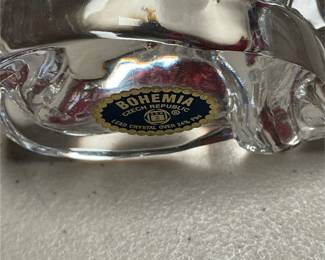 Bohemia Lead Crystal Seated Cat Figurine (3/5)