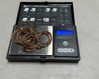 Sterling Silver 925 Italy Gold-Tone Rope Chain Necklace (4/4)