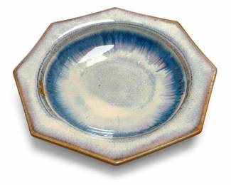 Clouds Pottery Folsom Octagonal Glazed Ceramic Dish