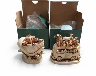 Harmony Kingdom Catch a Lot TJWH4 and Ed’s Safari II TJSA2 Box Figurines, Boxed