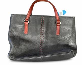 Fossil Tote Handbag with Reddish-Brown Handles