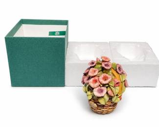 Harmony Kingdom Longaberger Morning Glory Basket Box Figurine, HGXLG2, with Box