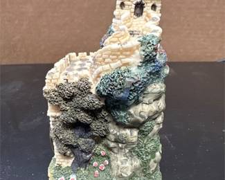 Architectural Tabletop Clock with Crenellated Towers (4/4)