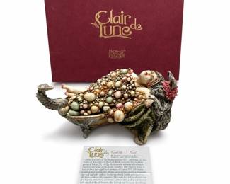 Harmony Kingdom Clair de Lune Colette & Cat Box Figurine, CLLECT, with Box