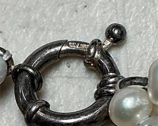 Pearl Necklace with Sterling Silver 925 Spring-Ring Clasp, 61 g (2/4)