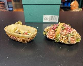 Harmony Kingdom Peony Basket Box Figurine for Longaberger (2/3)