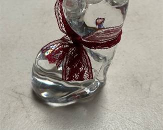 Bohemia Lead Crystal Seated Cat Figurine (4/5)