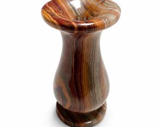 Polished Banded Stone Bud Vase
